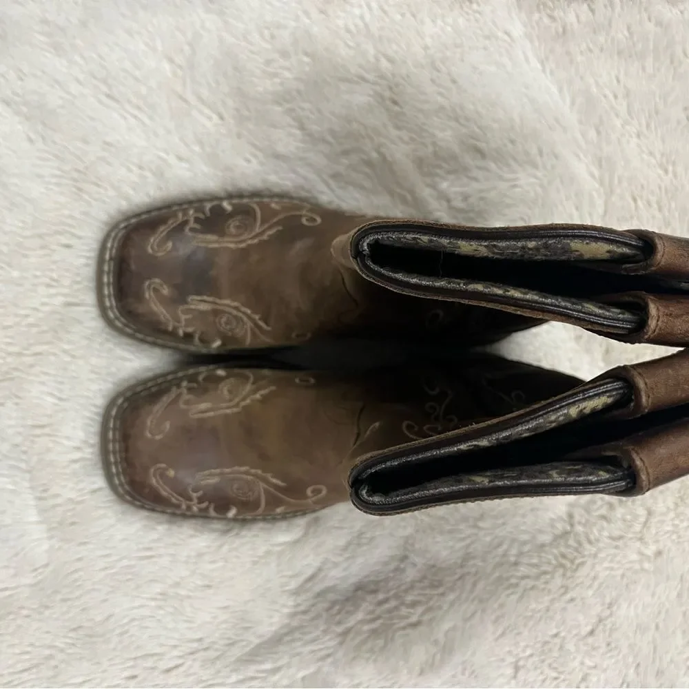 SMOKEY MOUNTAIN BOOTS /youth✨12.5regular✨Embroidered Brown Cowboy Boots. Unisex